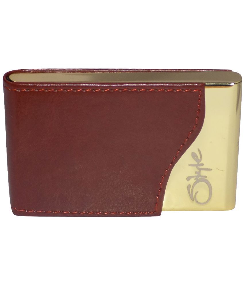     			Brown and Golden steel ATM Visiting , Credit Card Holder, Pan Card/ID Card Holder