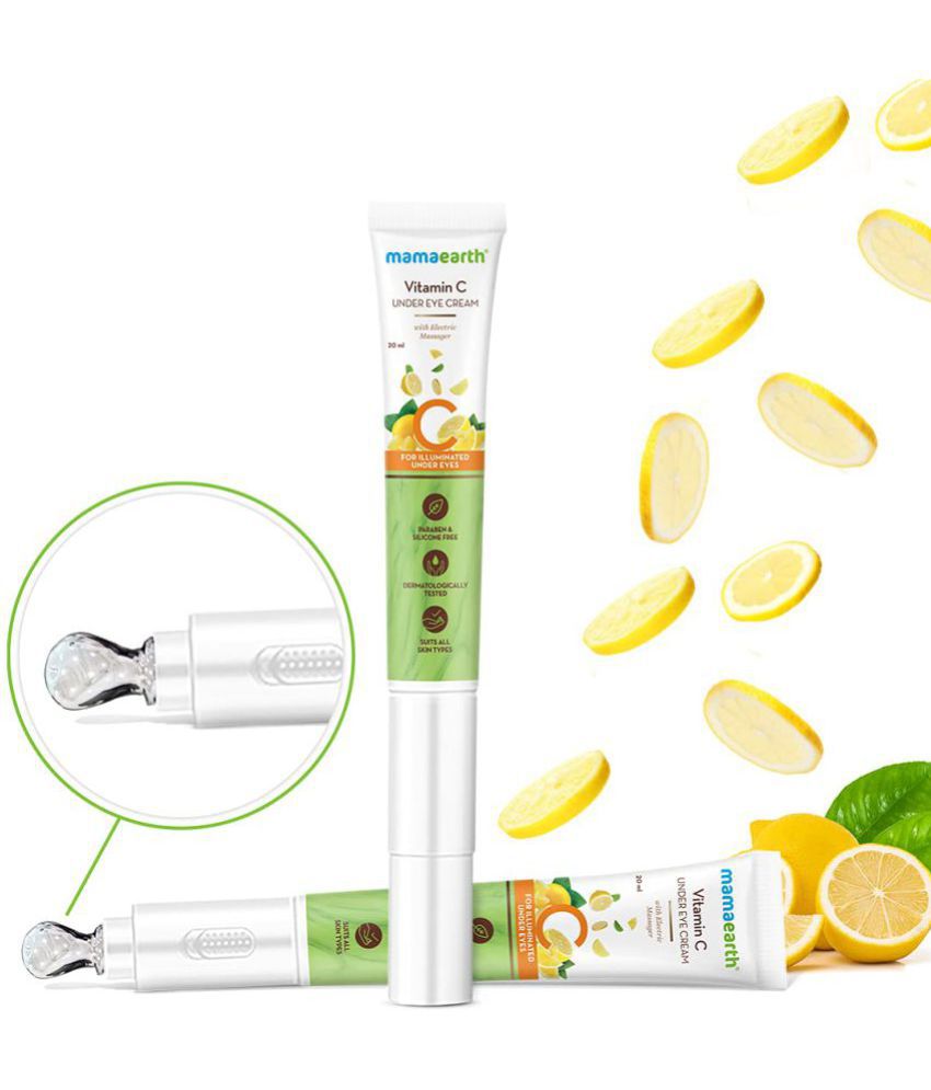Mamaearth Vitamin C Under Eye Cream for dark circles, with Vitamin C & Gotu Kola for Brightening Under Eyes - 20 ml