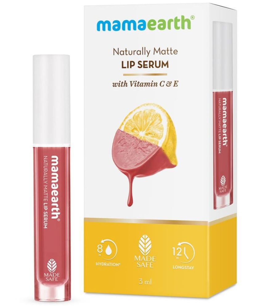     			Mamaearth Naturally Matte Lip Serum - Matte Liquid Lipstick with Vitamin C & E For Upto 12 Hour Long Stay - Candylicious Nude - 3 ml