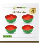 Nutrimax HDPE 200 GSM Growbags 24 inch x 12 inch Pack of 4 Outdoor Plant Bag