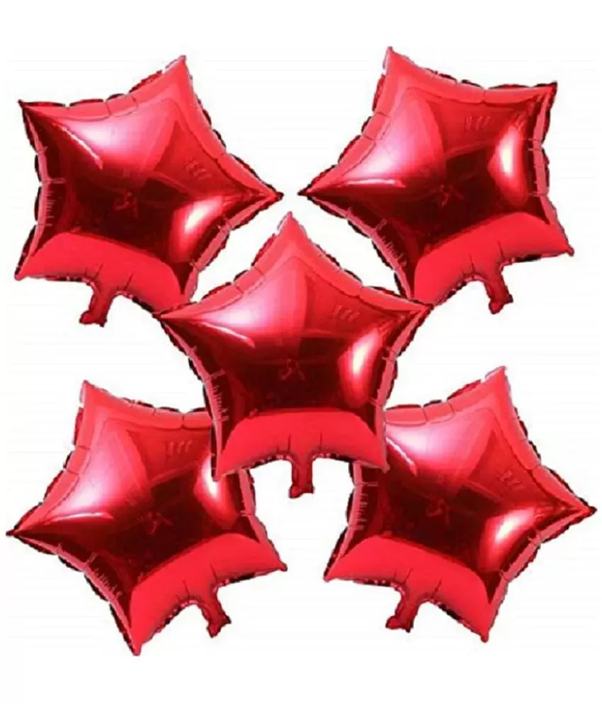 5 Red Star for happy birthday decoration item, birthday decoration