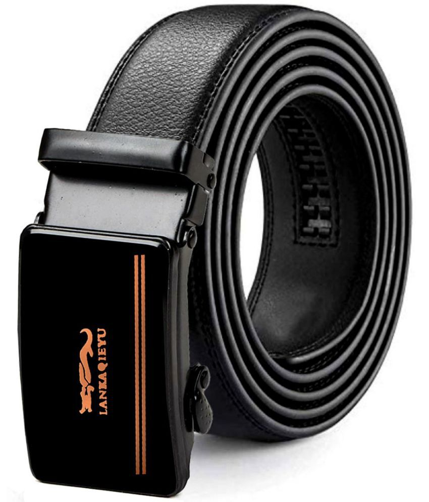     			Loopa Black PU Formal Belt Pack of 1
