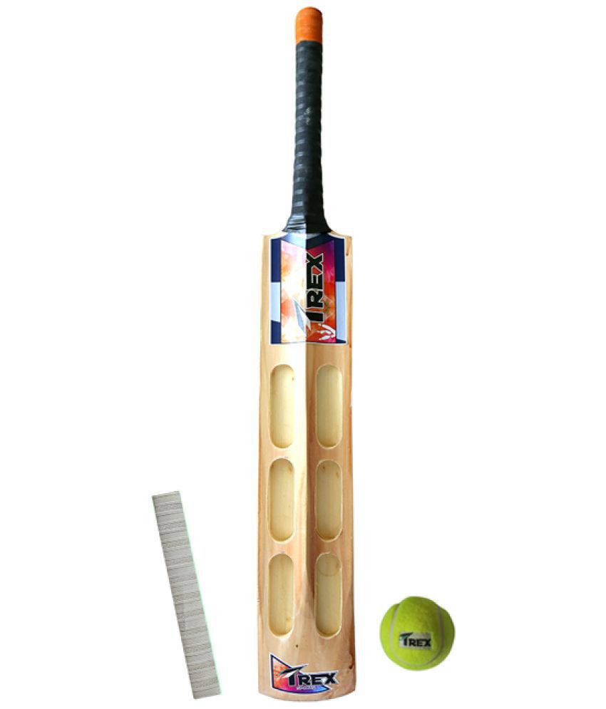     			Trex Bolt Designer Scoop Poplar Willow Free Tennis Ball And Handle Grip Cricket Bat-Cricket Kit