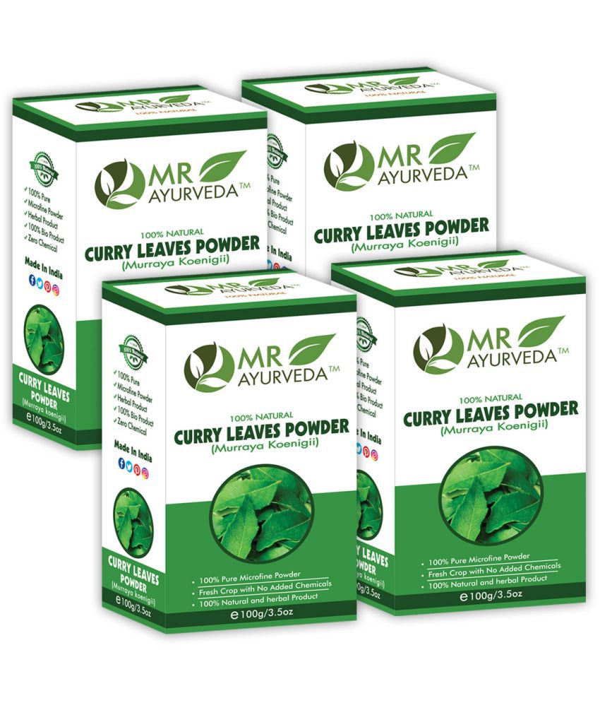     			MR Ayurveda 100% Natural Curry Leaves Powder Hair Scalp Treatment 400 g Pack of 4