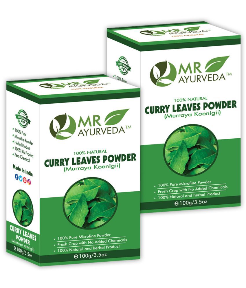     			MR Ayurveda 100% Pure Curry Leaves Powder Hair Scalp Treatment 200 g Pack of 2