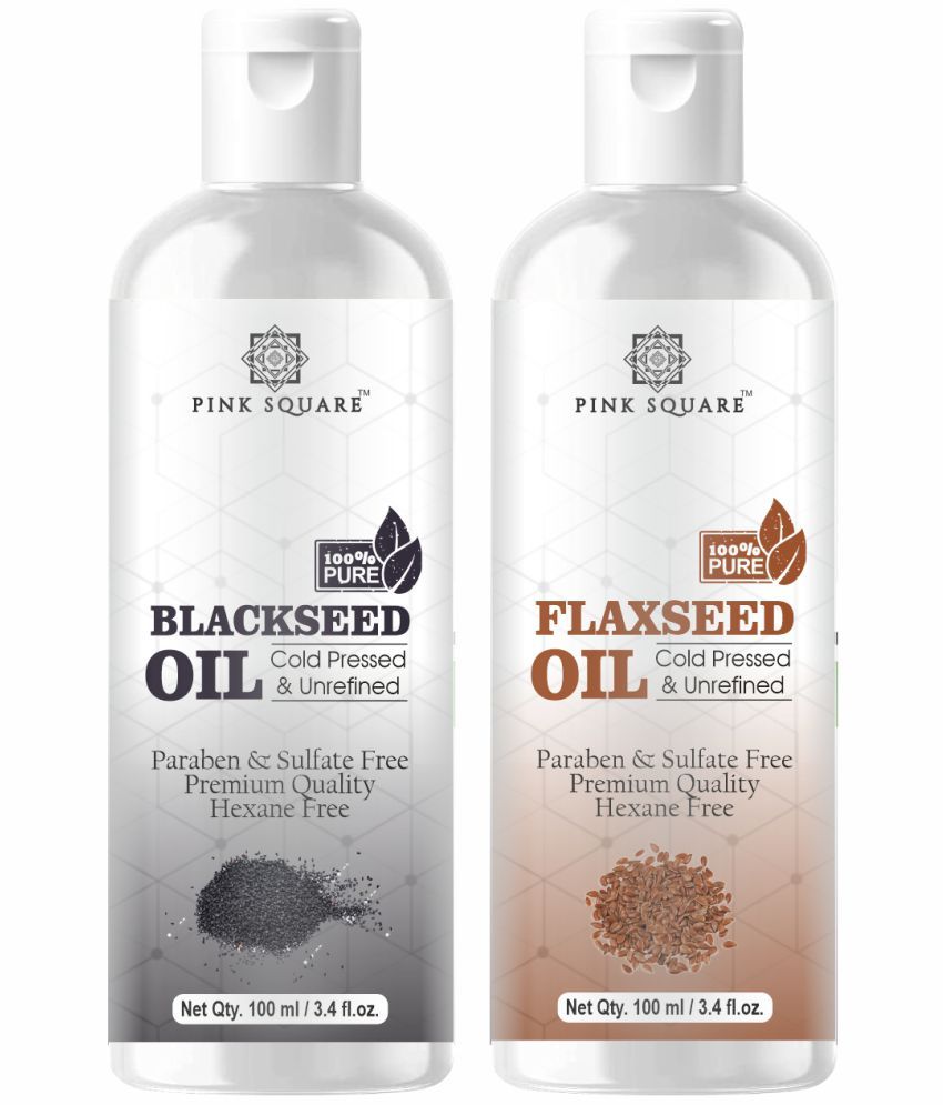     			pink square 100% Cold Pressed Blackseed Oil and Flaxseed Oil 200 mL Pack of 2