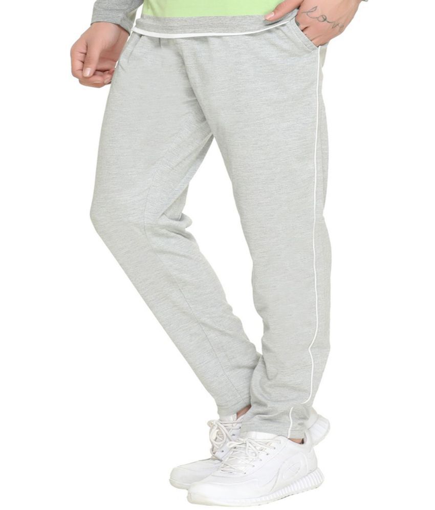     			Y & I Light Grey Cotton Plain Trackpants Pack of 1
