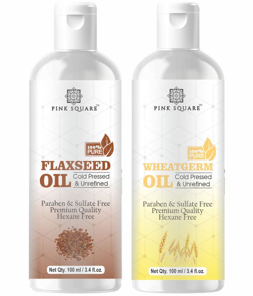     			pink square 100% Cold Pressed Flaxseed Oil and Wheatgerm Oil 200 mL Pack of 2