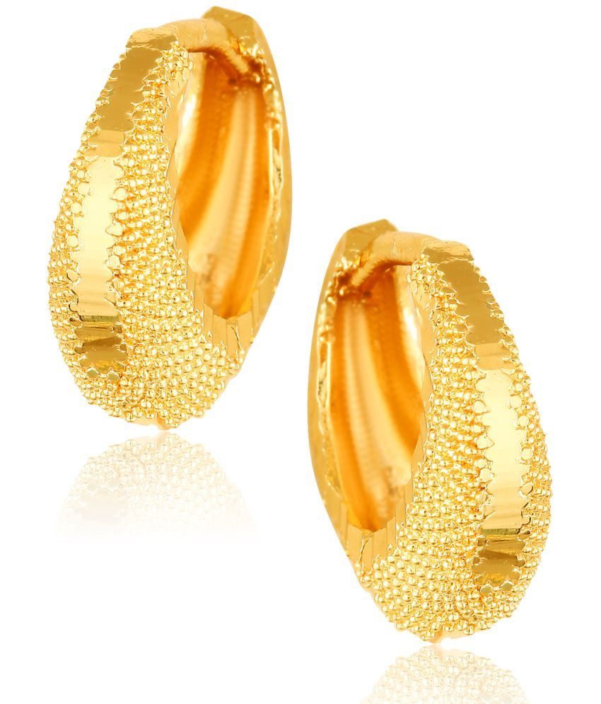     			Vighnaharta - Golden Bali Earrings ( Pack of 1 )