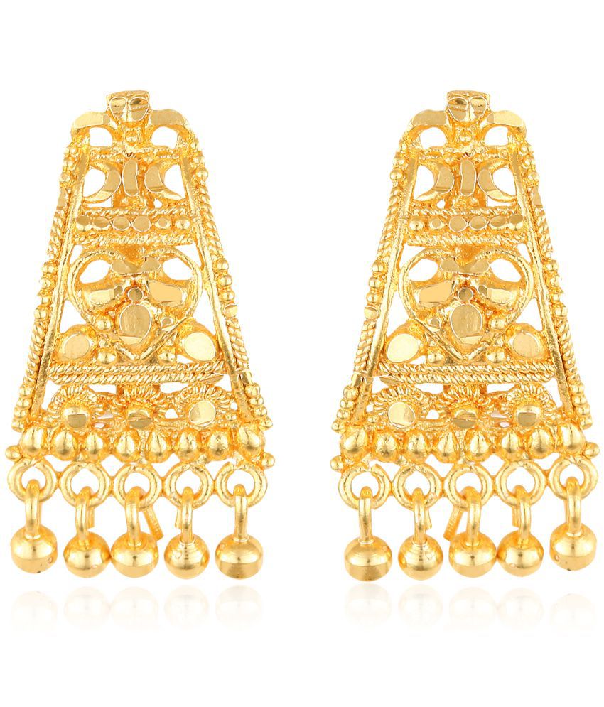     			Vighnaharta Sizzling Gold Plated Screw back alloy dangler studs Earring for Women and Girls   [VFJ1628ERG ]