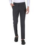 Playerz Poly Blend Slim -Fit Solid Grey Men's Trousers Single Pack