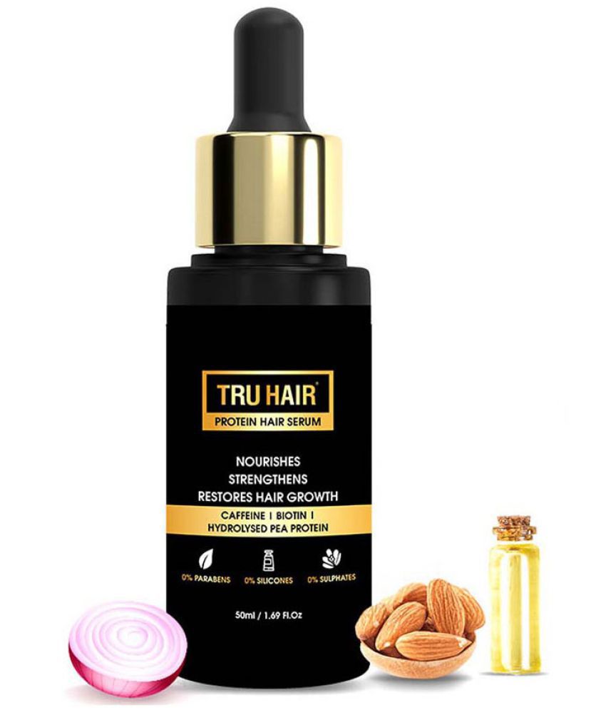 Tru Hair | Protein Serum for Thicker Hair & Frizz Control with Biotin,  Coffee and Onion Extracts - 50ML: Buy Tru Hair | Protein Serum for Thicker  Hair & Frizz Control with