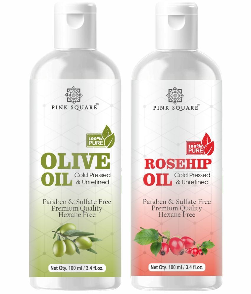     			pink square 100% Cold Pressed Olive Oil and Rosehip Oil 200 mL Pack of 2