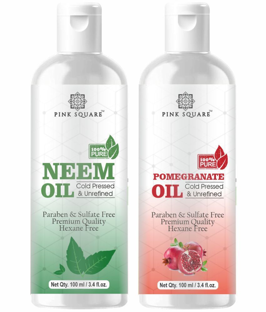     			pink square 100% Cold Pressed Neem Oil and Pomegranate Oil 200 mL Pack of 2