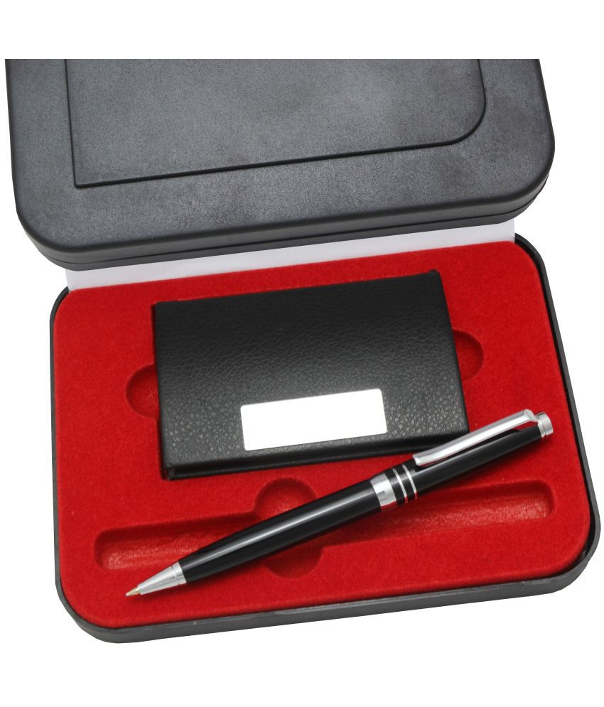     			KK CROSI 2in1 Gift Set Pen and Card Holder Combo for Gifting with Blue Colour Pen Gift Set