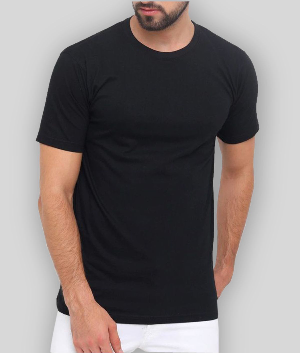     			SKYRISE - Black Cotton Slim Fit Men's T-Shirt ( Pack of 1 )
