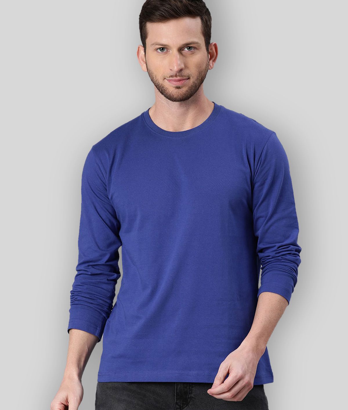     			Be Awara - Blue Cotton Relaxed Fit Men's T-Shirt ( Pack of 1 )