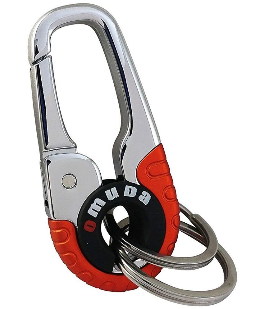     			RAVARIYA GRAPHICS Antique Hook Locking Silver Metal key ring Key chain for Bike Car Keychain Holder For Bikes Car Keychains & For Gift