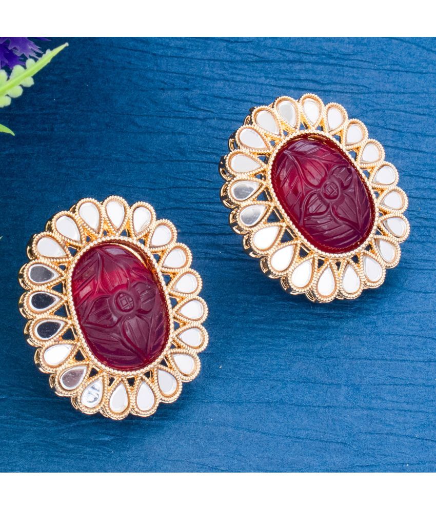     			Sukkhi Glorious Gold Plated Floral Earring For Women