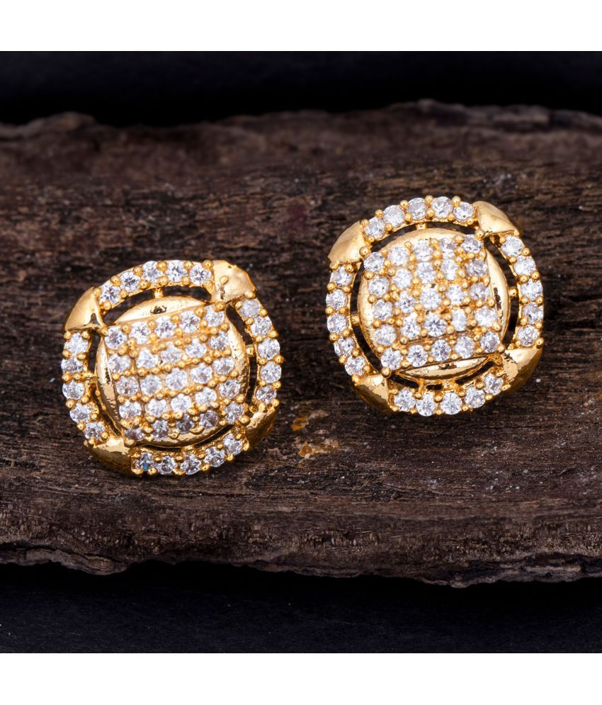     			Sukkhi Intricately Circular Gold Plated Stud Earring For Women