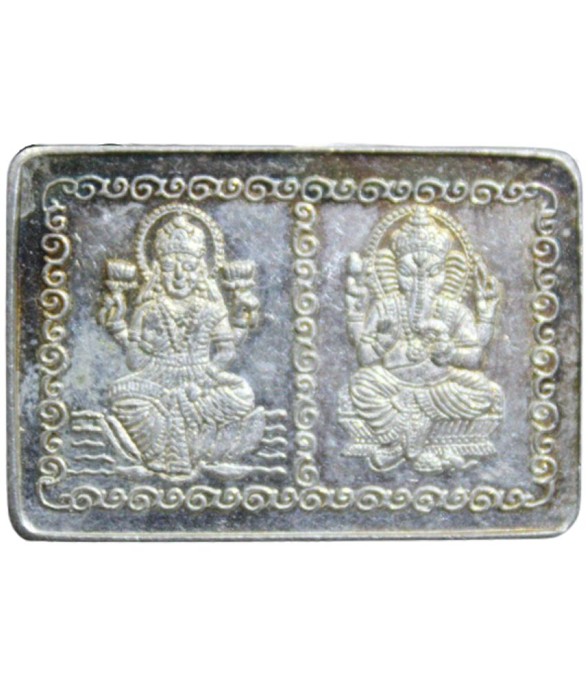     			newWay - (Lord Ganesha and Mata Laxmi) Small Silverplated Biscuit 1 Antique Figurines