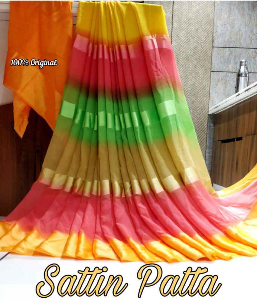     			Sitanjali Georgette Orange Ready To Wear Sarees With Blouse Piece Saree -