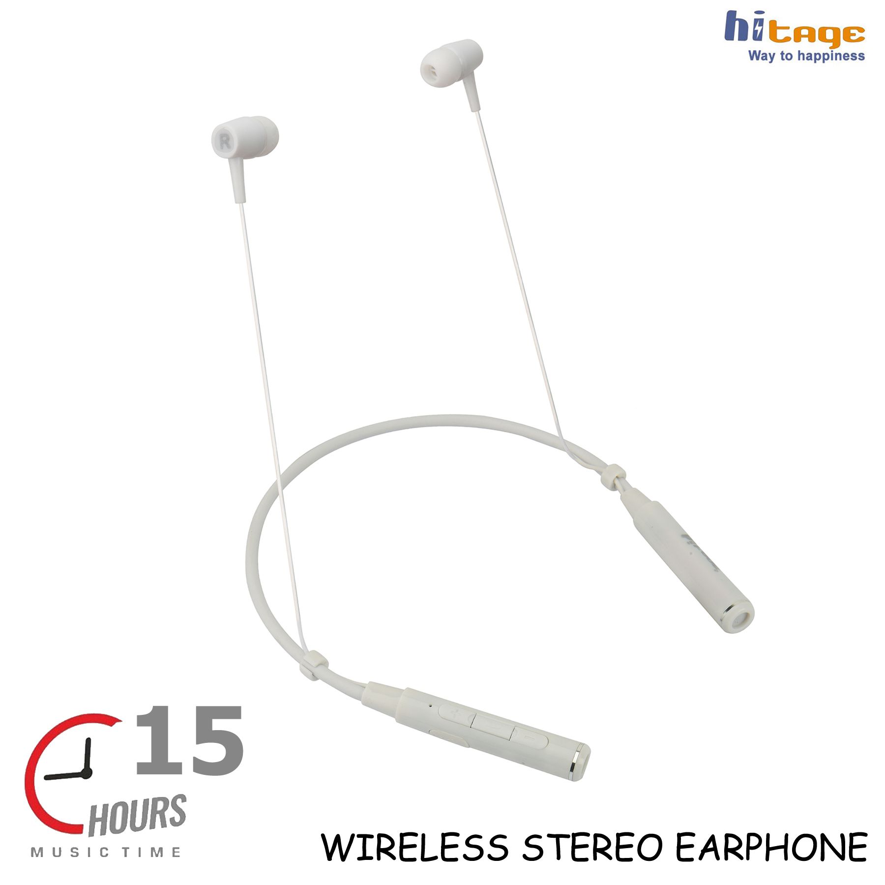 Hitage NBT-1945 ( 15 HOURS Music Playback BATTERY 5.0 Bluetooth  Wireless SPORT HEADSET Magnetic Neckband With Bass Headphones/Earphones