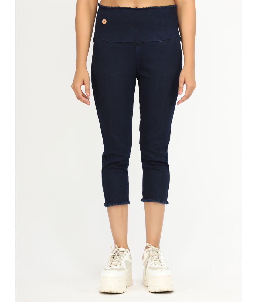     			AngelFab Denim Capris - Navy