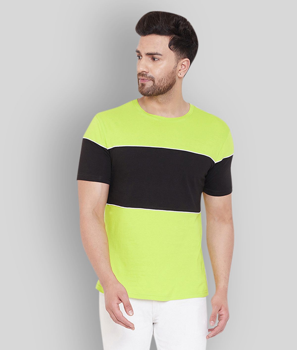 Gritstones - Multicolor Cotton Regular Fit Men's T-Shirt ( Pack of 1 )