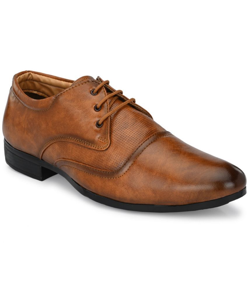     			KATENIA - Tan Men's Formal Shoes