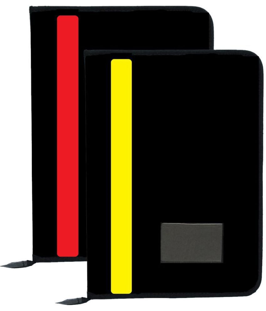     			Kopila PU 20 Leafs A4/FS Size File & Folder/Executive/ZIP File/Document Excutive Zipper Bag Set of 2 Red & Yellow