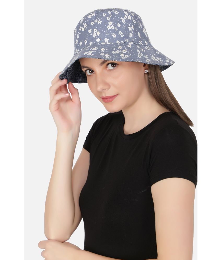     			NUEVOSDAMAS Women's Sky Blue Polyester Hats For Summer ( Pack of 1 )