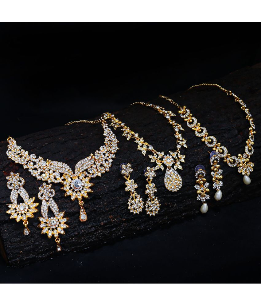     			Sukkhi Alloy Golden Traditional Necklace set Combo