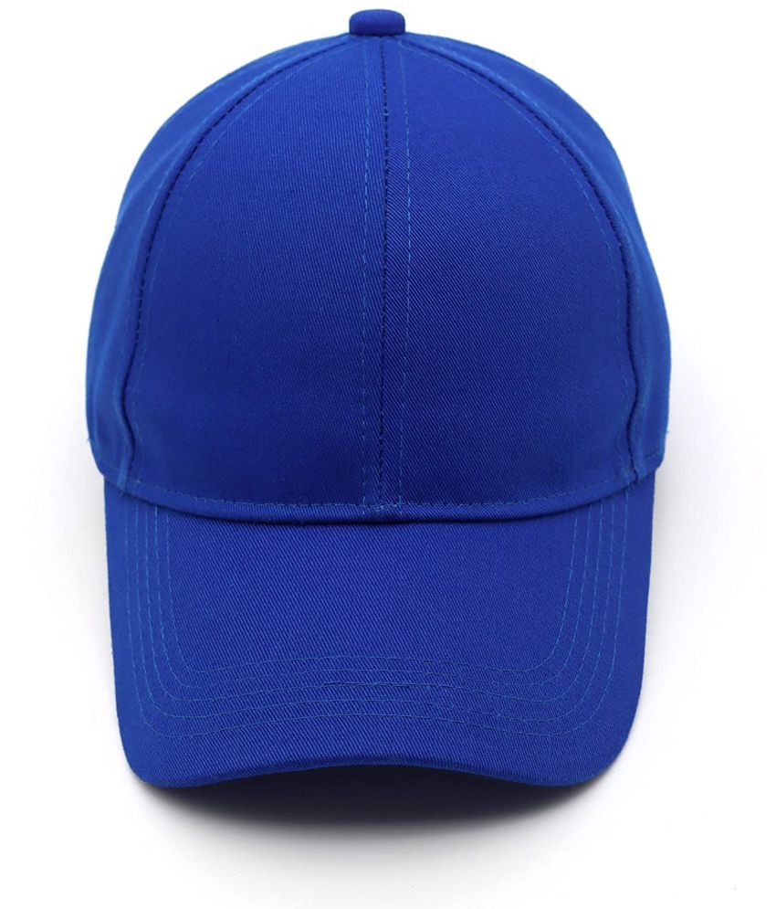 Whyme Fashion Blue Plain Cotton Caps 