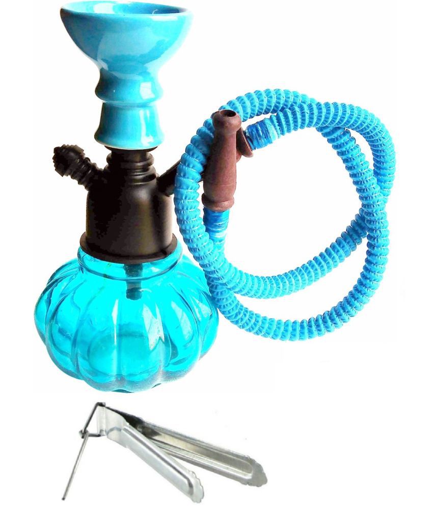     			Glass Table Hookah 20cm (Blue, Pack of 1)