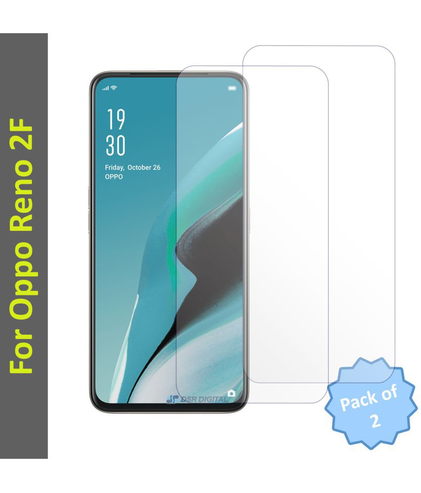 DSR Digital Tempered Glass For Oppo Reno2 F 0.3 Glass - Pack of 2