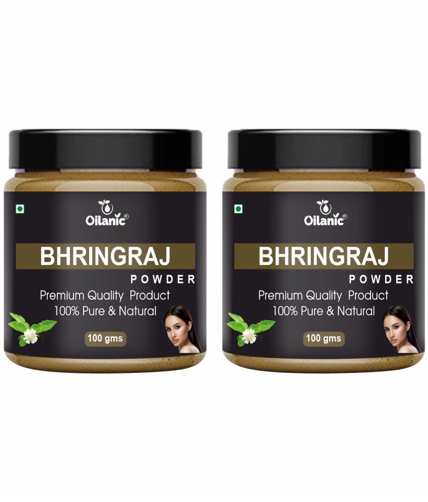     			Oilanic Natural Bhringraj Powder For Haircare Face Pack Masks 200 gm Pack of 2