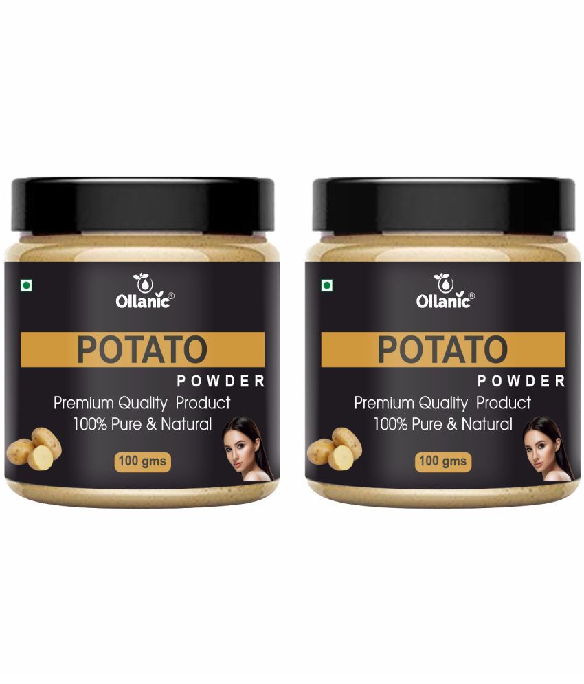     			Oilanic Natural Potato Powder For Haircare Face Pack Masks 200 gm Pack of 2