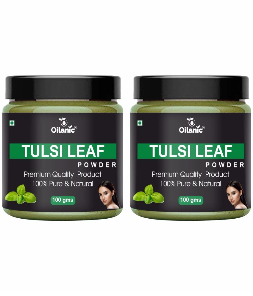     			Oilanic Natural Tulsi Powder For Haircare Face Pack Masks 200 gm Pack of 2