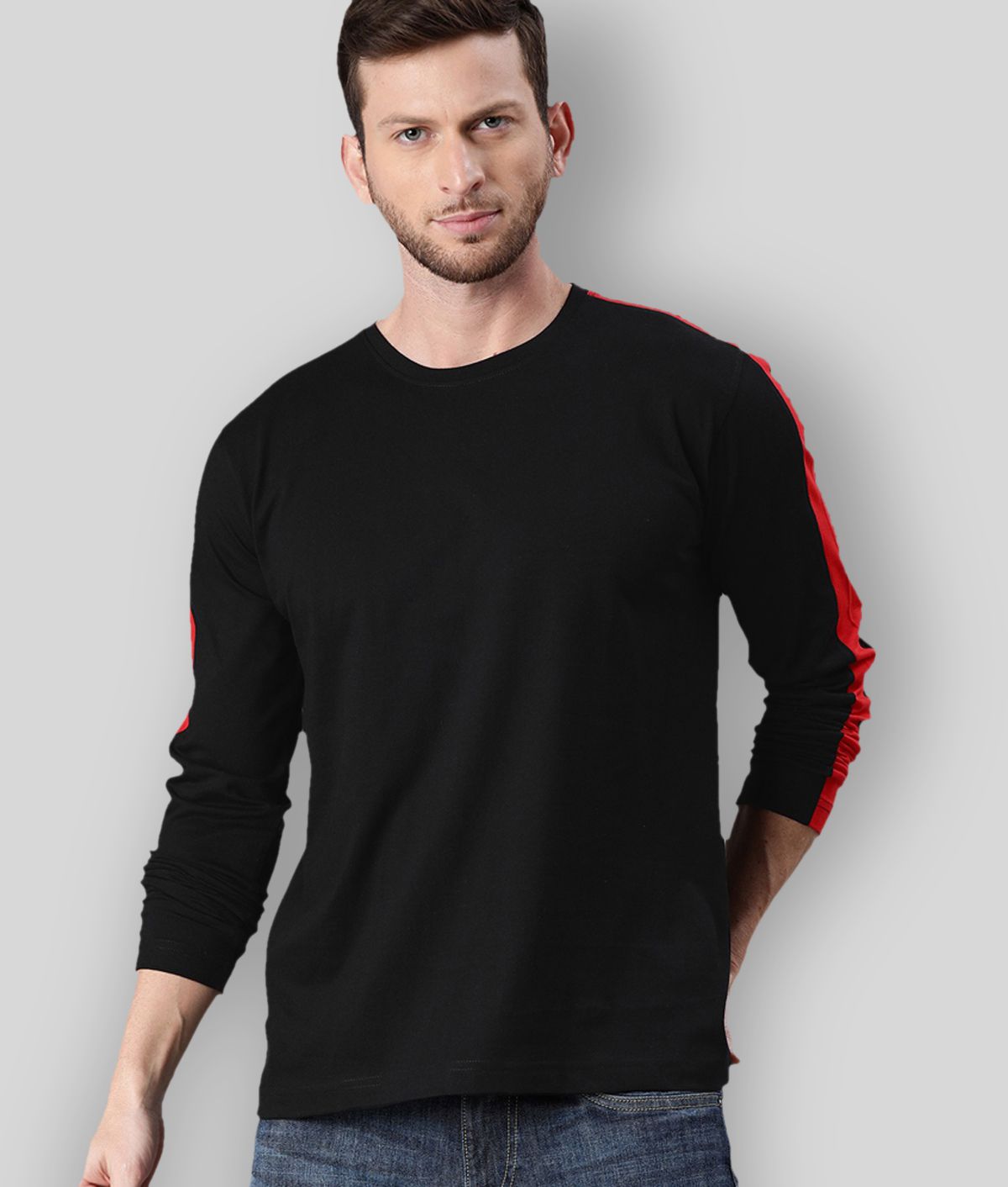     			Be Awara - Black Cotton Relaxed Fit Men's T-Shirt ( Pack of 1 )