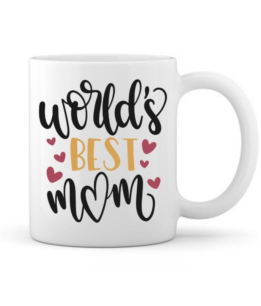     			thriftkart worlds best mom Ceramic Coffee Mug 1 Pcs 350 mL