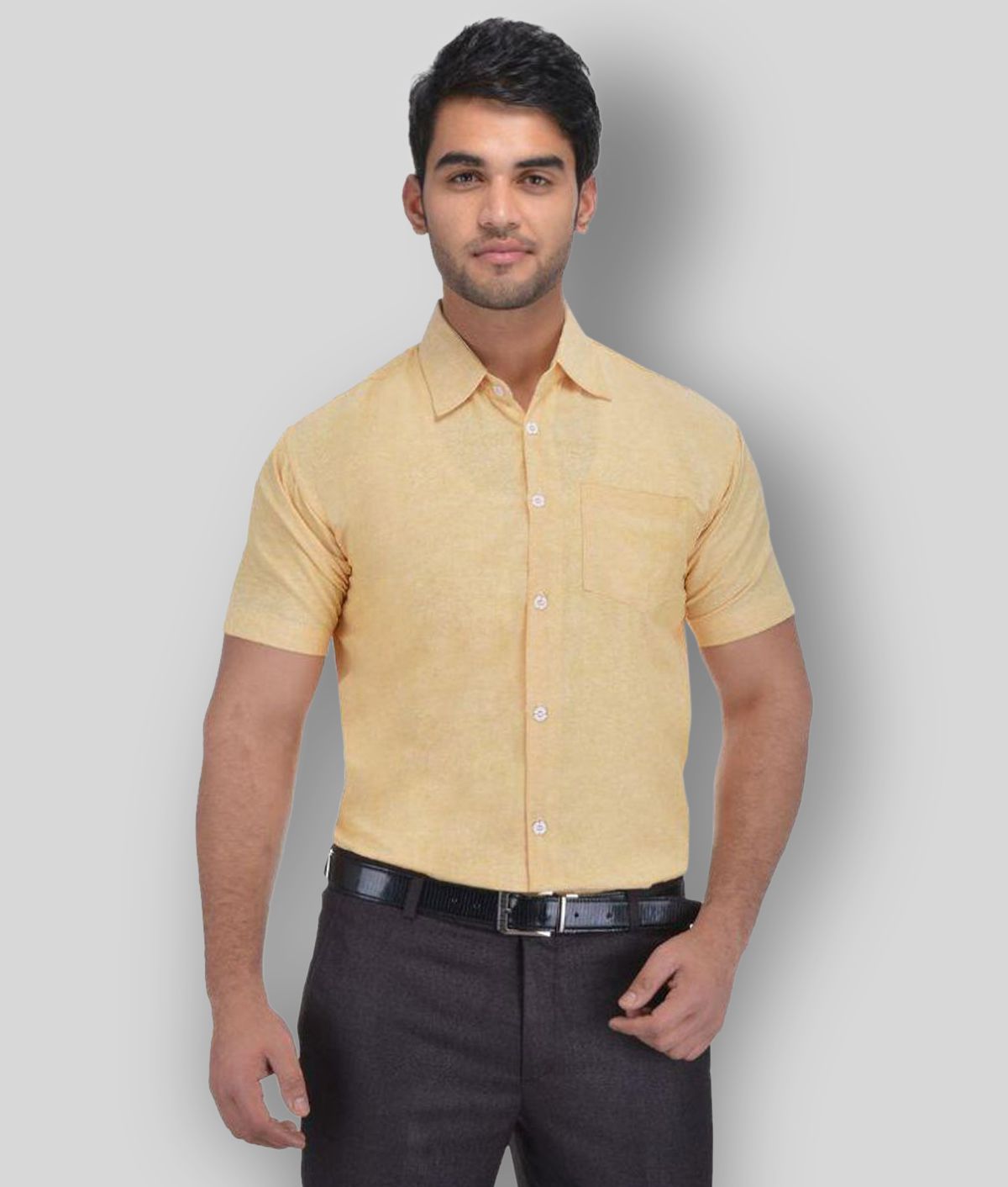     			DESHBANDHU DBK - Beige Cotton Regular Fit Men's Formal Shirt (Pack of 1)