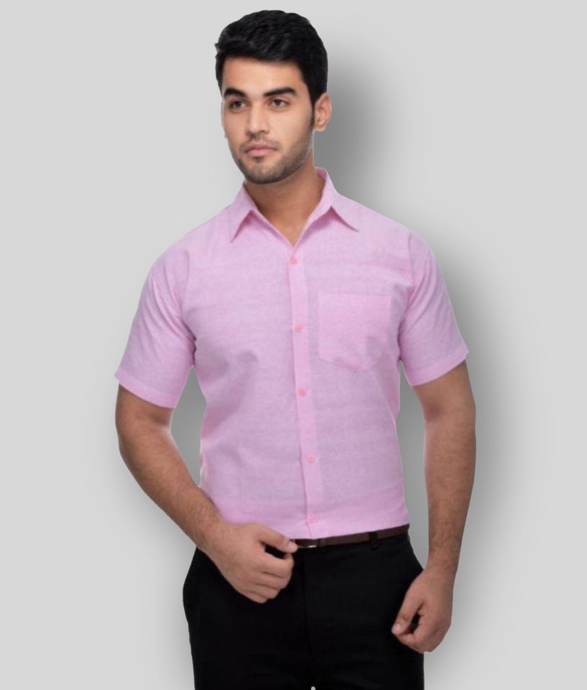     			DESHBANDHU DBK - Pink Cotton Regular Fit Men's Formal Shirt (Pack of 1)