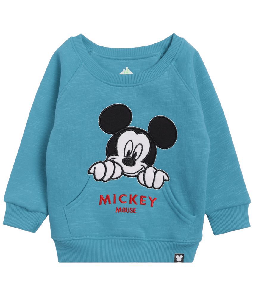     			MICKEY & FRIENDS BOYS SWEAT SHIRT ROUND NECK FULL SLEEVES SOLID BLUE