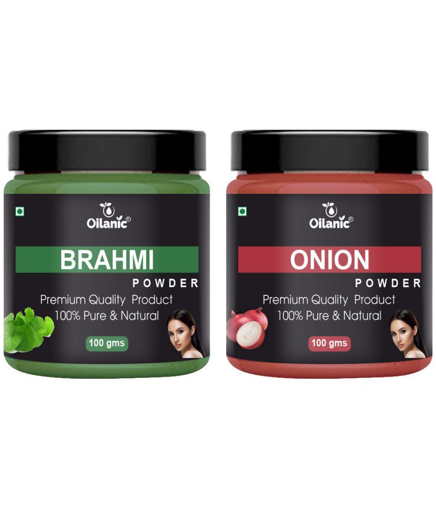     			Oilanic 100% Pure Brahmi Powder & Onion Powder For Skincare Hair Mask 200 g Pack of 2