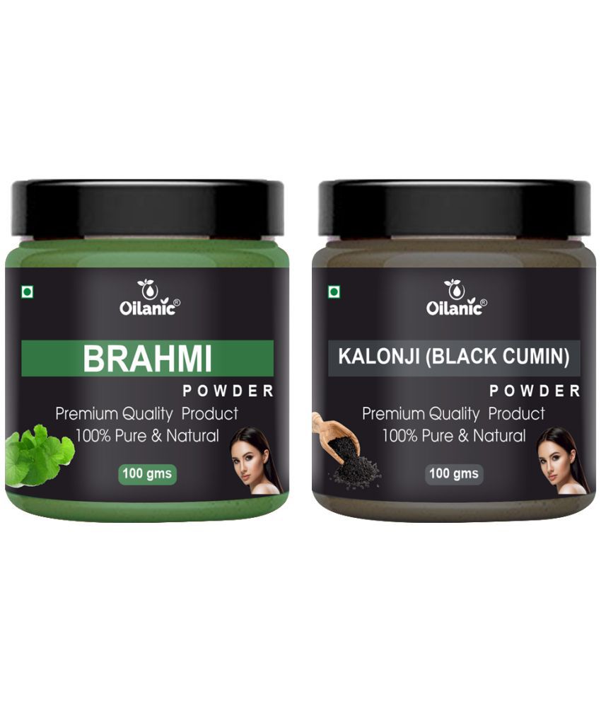     			Oilanic 100% Pure Brahmi Powder & Kalonji Powder For Skin Hair Mask 200 g Pack of 2