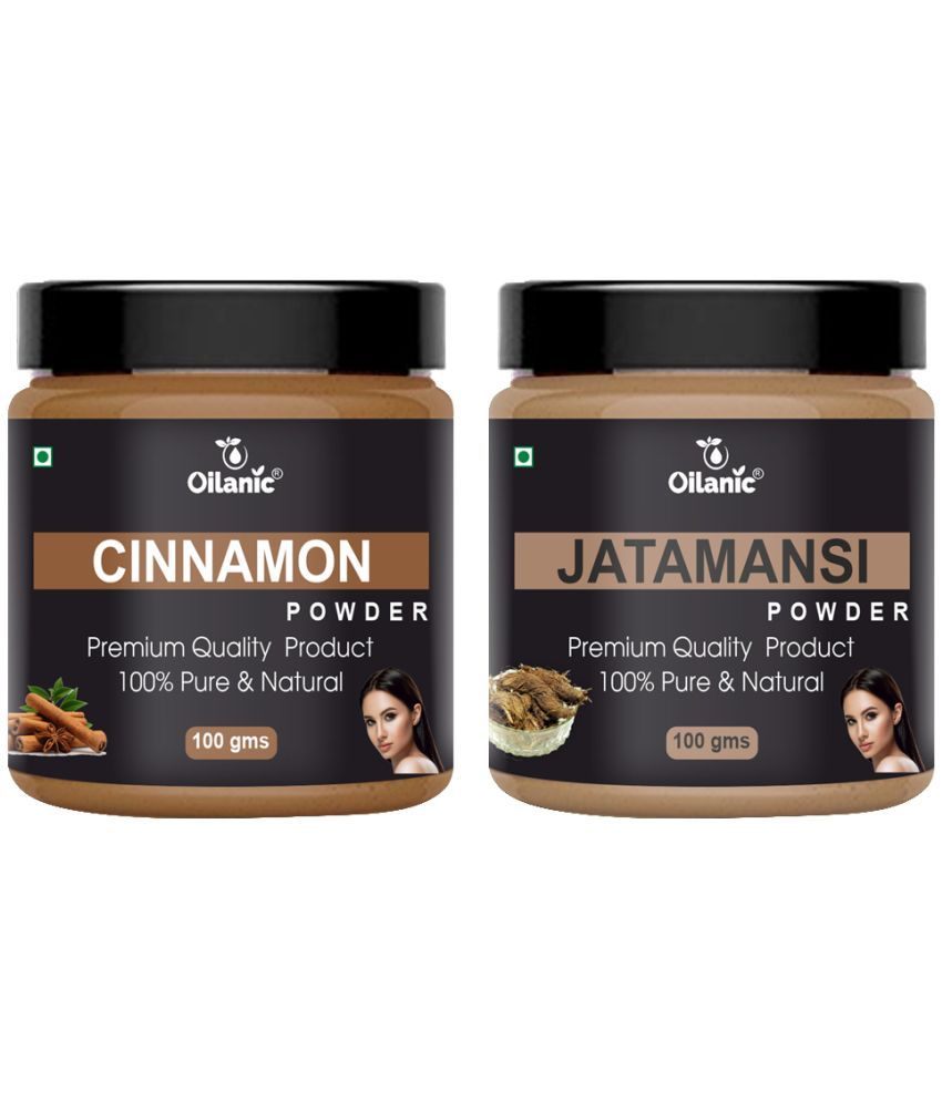     			Oilanic 100% Pure Cinnamon Powder & Jatamansi Powder For Skin Hair Mask 200 g Pack of 2