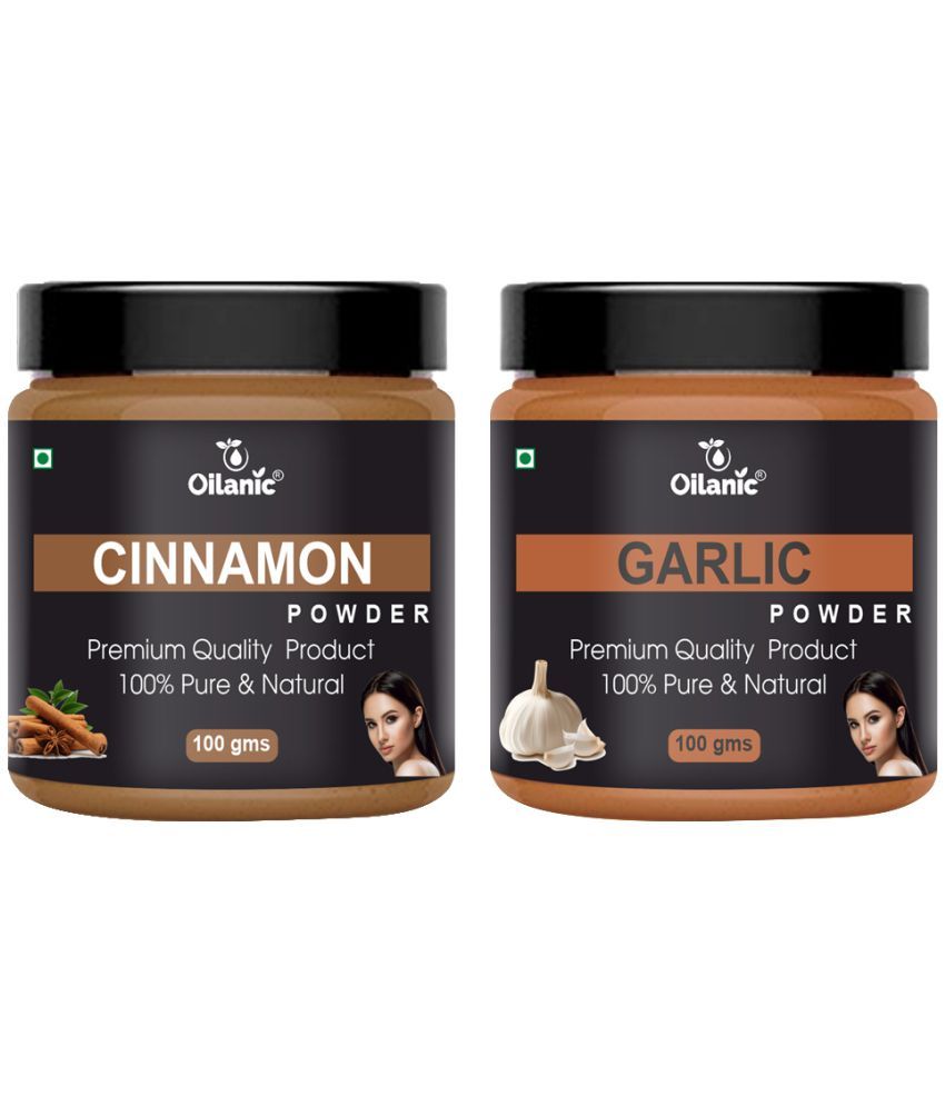     			Oilanic 100% Pure Cinnamon Powder & Garlic Powder For Skincare Hair Mask 200 g Pack of 2