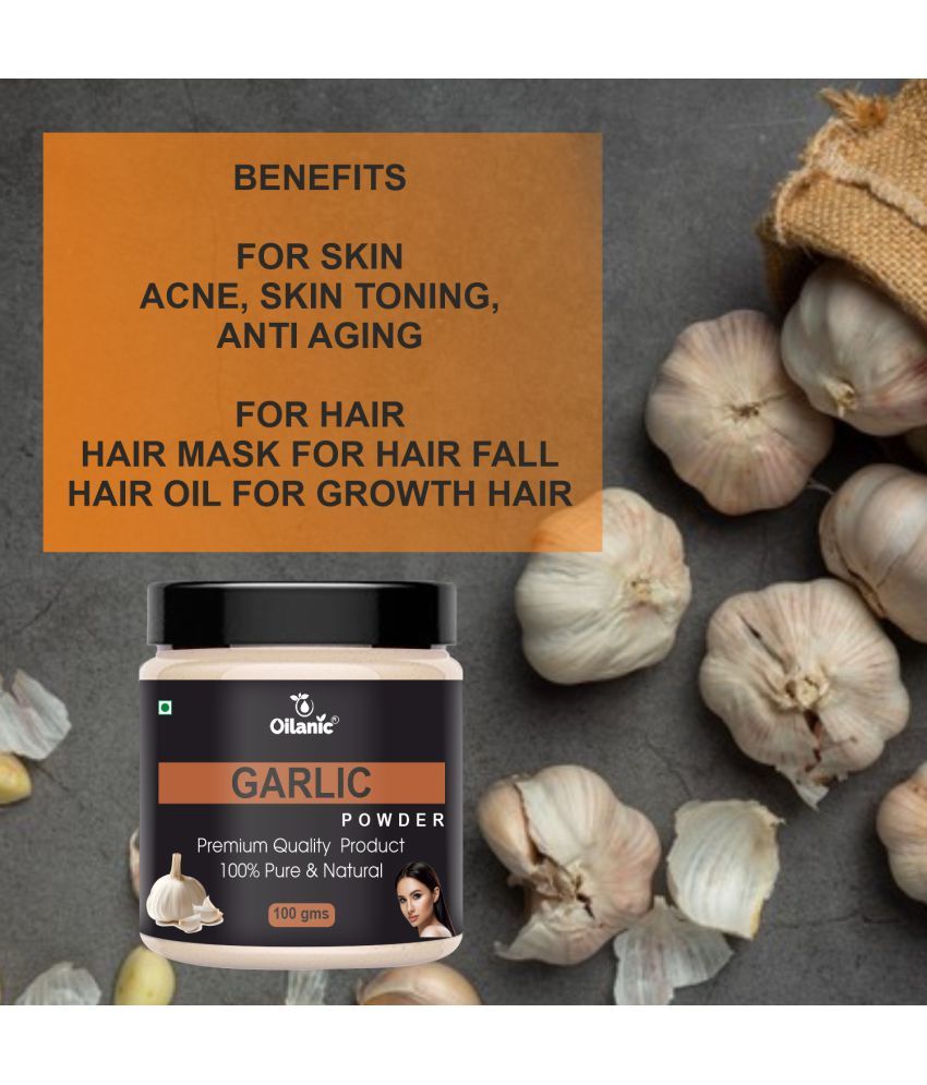 Oilanic 100 Pure Gokhru Powder & Garlic Powder For Skincare Hair Mask
