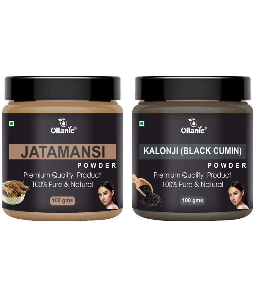     			Oilanic 100% Pure Jatamansi Powder & Kalonji Powder For Skin Hair Mask 200 g Pack of 2